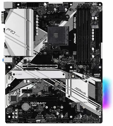 Материнская плата AsRock B550 PRO4 (B550 PRO4) (Socket AM4, AMD B550, Micro-ATX) - фото 1