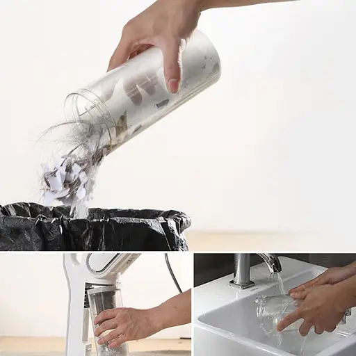 Пластиковий контейнер із фільтром для ручного пилососу DEERMA Stick Vacuum Cleaner Cord White DX700 DX700S - фото 8