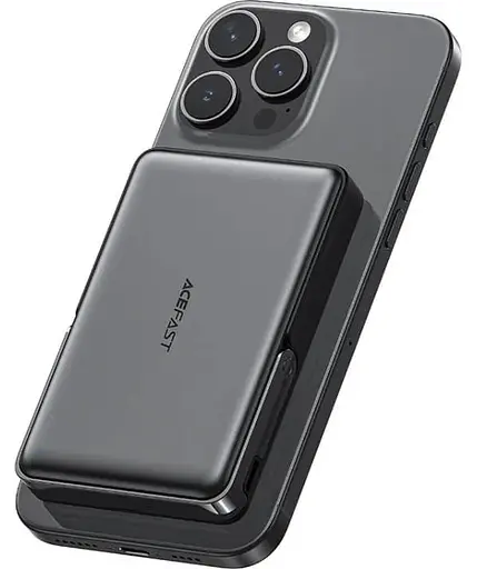 Павербанк Acefast Magnetic Wireless Black 10 000 mAh / 22.5 Вт (6974316284000) - фото 2