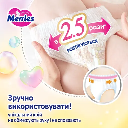 Підгузки-трусики Merries дихаючі M 6-11 кг 62 шт. - фото 10
