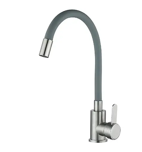 Змішувач для кухні Mixxus із сірим гнучким виливом FAN-011 Refl.Gray (MI6106) - фото 1