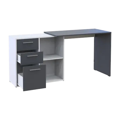 Офісний стіл Doros T8 Білий/Графіт 100х83х75 (41516125) - фото 4