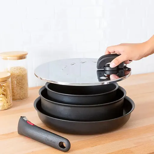 Кришка Tefal для серії Ingenio із захистом від розбризкування 20-28 см (L9829853) для сковороди та каструлі  - фото 5