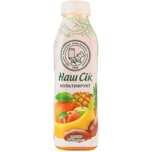 Нектар Наш Сік Мультифруктовий 500 мл - фото 1