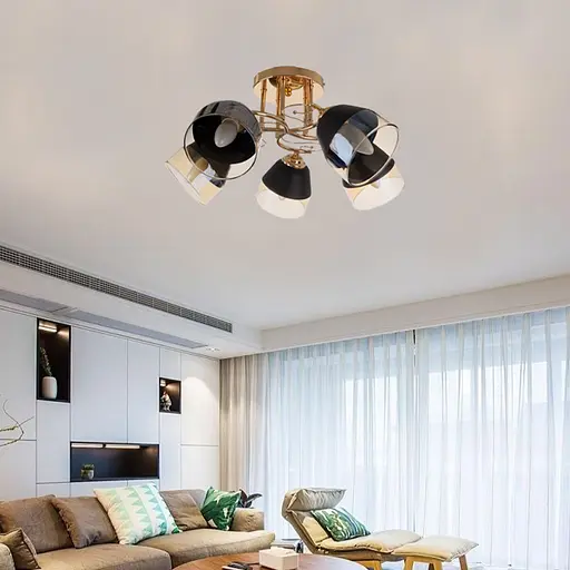 Люстра стельова Brille в спальню E27 60W G (LK-689C/5) - фото 4