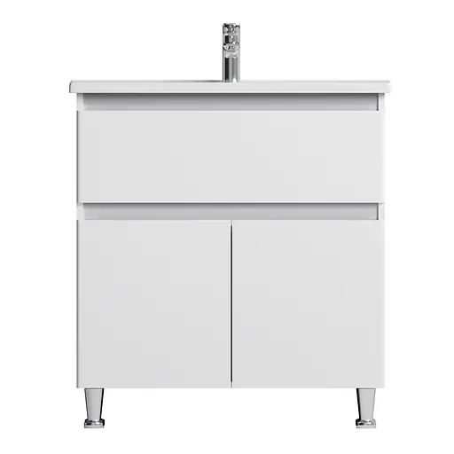 Тумба з умивальником AM.PM X-Joy 80 см підлогова 1 ящик білий M85-FSX8053-WC0803WG38 Білий - фото 8