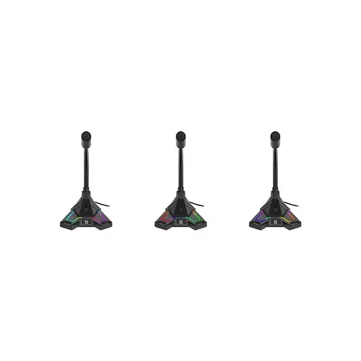 Мікрофон для стриму Defender Pitch GMC 200 3.5мм LED (кабель 1.5м) Чорний - фото 5