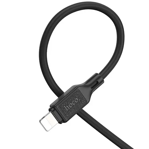 Дата кабель Hoco X90 Cool silicone USB to Lightning (1m) Black - фото 3