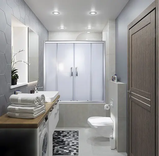 Шторка для ванной Bravo Brda 150FS (2уп.), матовый, хром матовый - фото 4