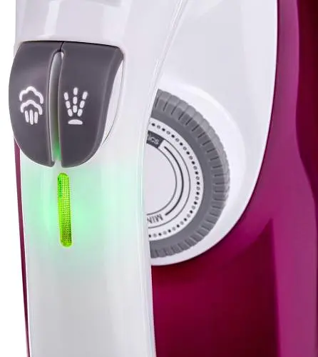 Утюг Ardesto IR-C2230-BUR, White/Purple, 2200 Вт, керамика, паровой удар, резервуар 300 мл, защита от кальцинации, антикапля, плавная регулировка мощности пара, автоматическое отключение, мерный стакан для воды, горизонтальное отпаривание - фото 4