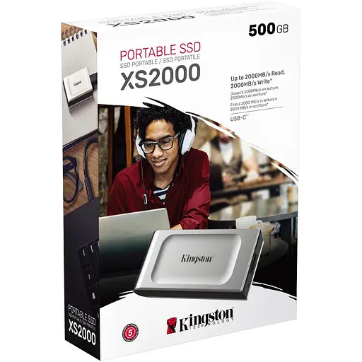 Портативний SSD Kingston 500GB USB 3.2 Gen 2x2 Type-C XS2000 - фото 5