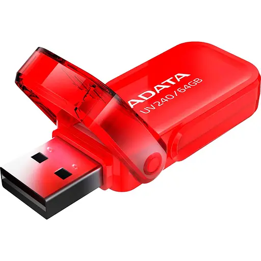Флеш-накопичувач Adata Flash 64Gb USB 2.0 AUV 240 Red (AUV240-64G-RRD) - фото 1