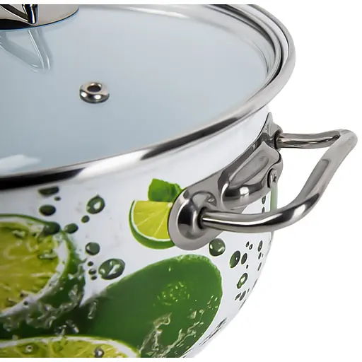 Кастрюля Gusto Premium Яркие лаймы GT-T-122-LI 22 см 5.1 л (117694) - фото 3