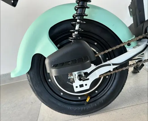 Электроскутер двухместный Crosser Mini+Pas-система зеленый - фото 5