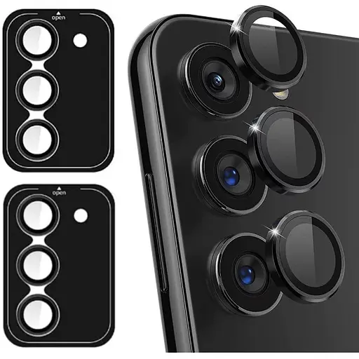 Захисне скло на камеру DK для Samsung Galaxy S23 FE S711 Metal Ring Eagle Eye 017287 black 2 шт.