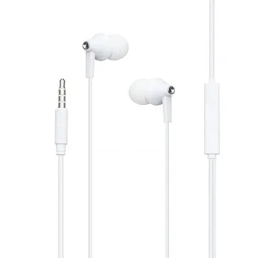 Проводные вакуумные наушники Borofone BM49 3.5 мм, 1.2 м (белый)