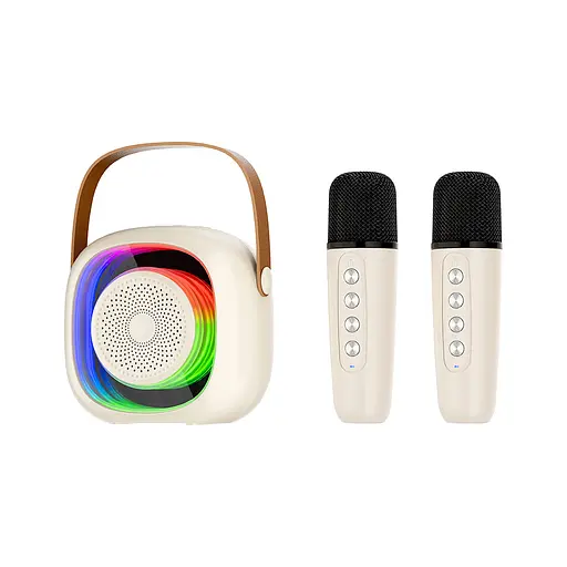 Колонка-караоке, C65432, с двумя микрофонами, Bluetooth, с музыкальными и световыми эффектами.