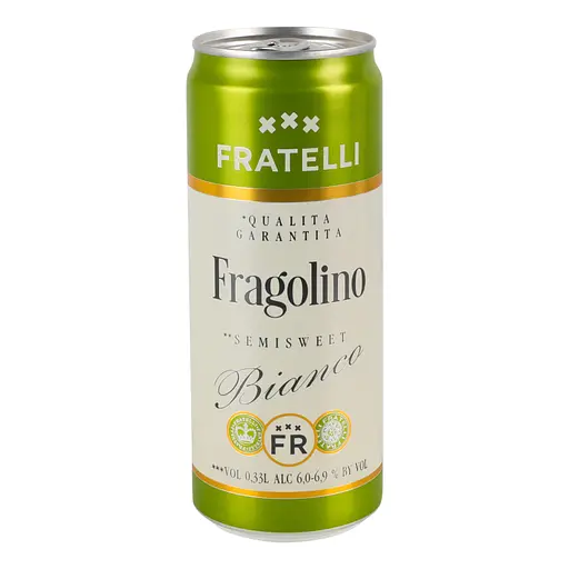 Напиток винный Fratelli Fragolino Bianco белый полусладкий слабоалкогольный игристый 6-6.9% 0.66 л (2 шт. х 0.33 л) - фото 2