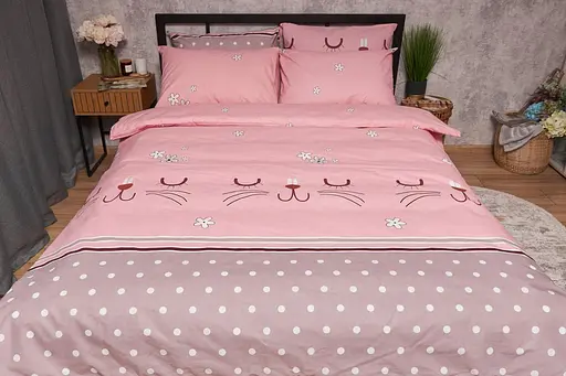 Комплект постельного белья Moon&Star Бязь Gold Люкс Hares King Size 220x240 наволочки 2х50х70 - фото 5