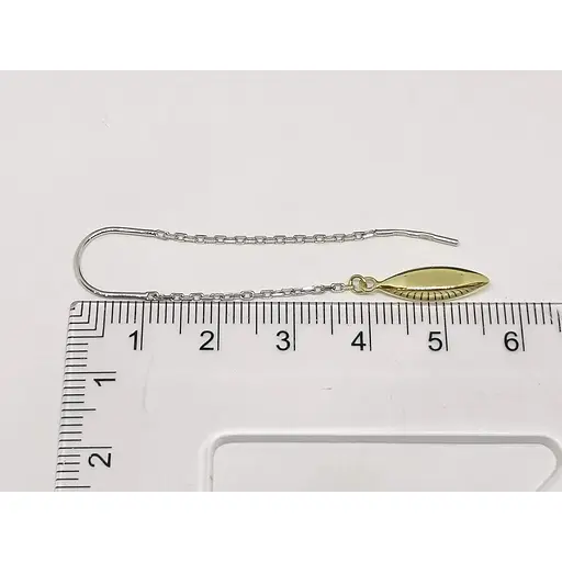 Золоті сережки-протяжки Столична Ювелірна Фабрика. 106753БЖ - фото 4