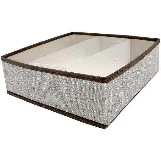 Короб складаний Handy Home з пластиковим органайзером, 30х30х10 см, сірий (ESH32)