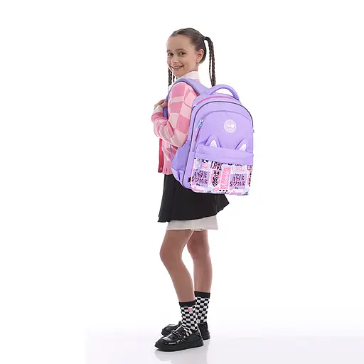 Рюкзак GoPack Education 182M Cute Ears Сиреневый (GO26-182M-4) - фото 14