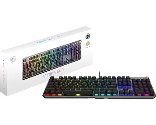 Клавиатура механическая MSI Strike600 Silent Kailh Midnight Pro Tactile Switchets RGB Black/Grey - фото 5