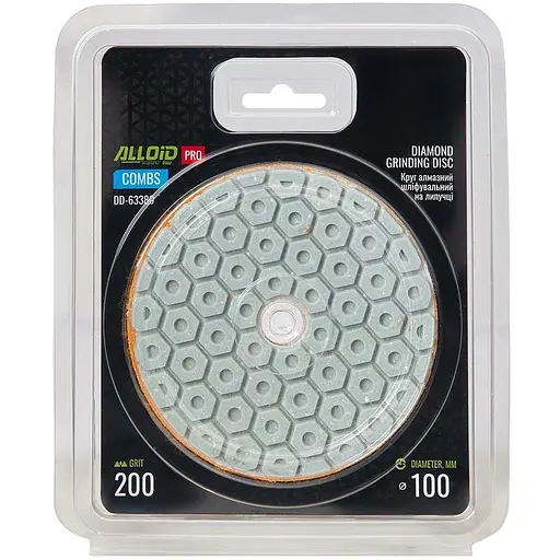 Круг алмазний Alloid Building Tools Combs шліфувальний на липучці 100 мм зерно 200 (DD-63380) - фото 4