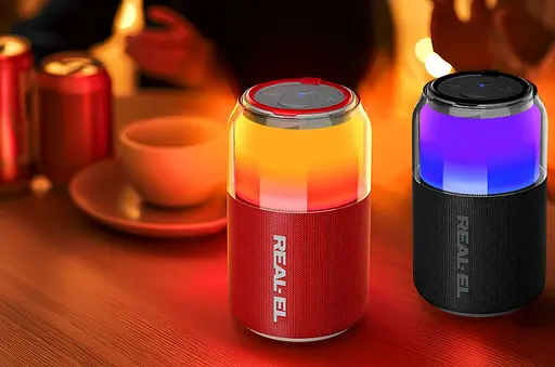 Портативна колонка Real-El RX705 5W Bluetooth TWS, RGB, Black - фото 13