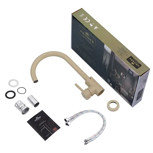 Змішувач для кухні Kroner KRM Edelstahl Klassisch - MAR035 (CV023006) - фото 8