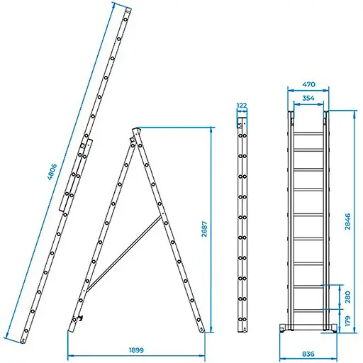 Драбина Intertool LT-0210 (140441) - фото 3