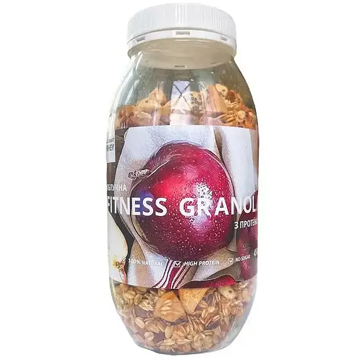 Дієтичне харчування Craft Whey Fitness Granola 450g Apple with protein