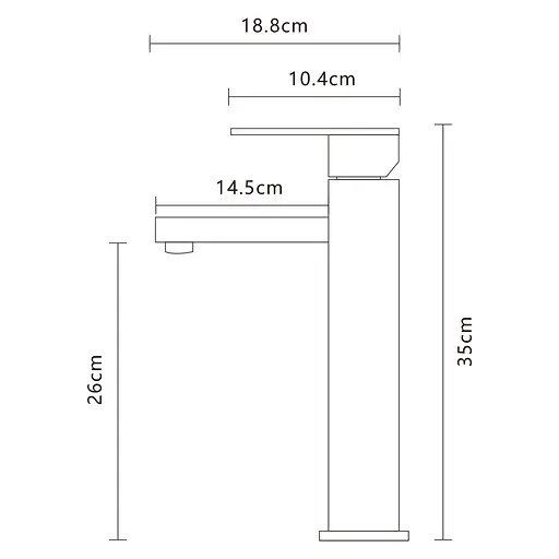 Смеситель для умывальника Globus Lux SICILIA SBQ-201HL-BB черный матовый из нержавейки для ванной комнаты современный стильный - фото 2
