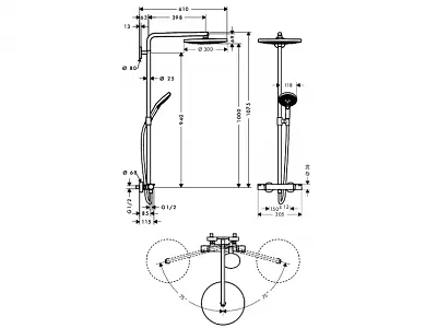 Душова система Hansgrohe Raindance Select 27129400, Білий - фото 2