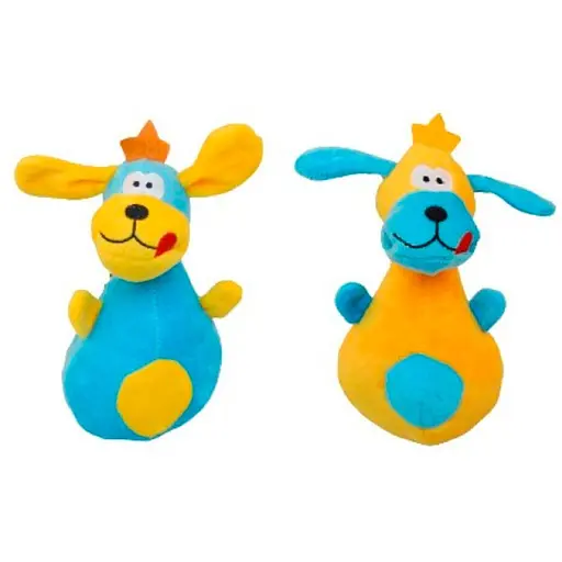 Игрушка для собак Tatrapet Expert плюшевый кегель для боулинга в виде собаки 16 см