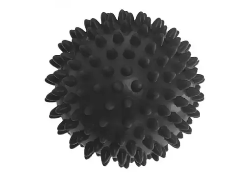 Массажный мячик EasyFit PVC 7.5 см жесткий черный (EF-1063-B) - фото 1