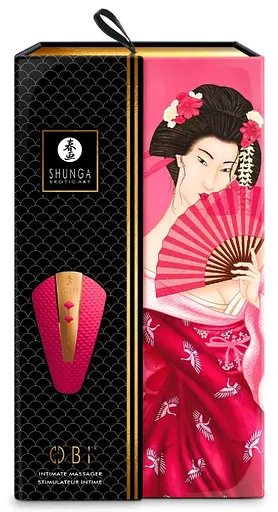Вибратор для клитора Shunga Obi 11.5 см малиновый - фото 2