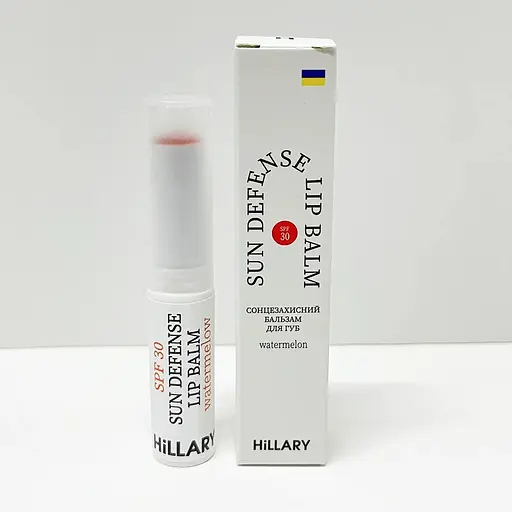 Сонцезахисний бальзам для губ Кавун SPF 30 Sun Defense Lip Balm Watermelon SPF 30 Hillary 3 г - фото 1