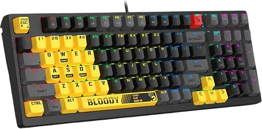 Клавіатура A4Tech S98 Bloody Sports RGB Lime Black - фото 2