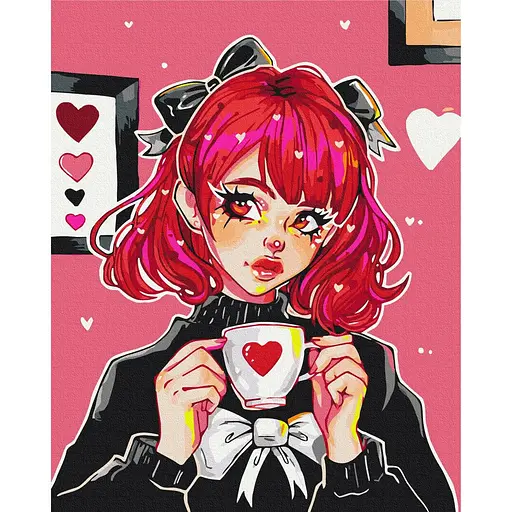 Картина по номерам на подрамнике Brushme Девушка с ароматом любви