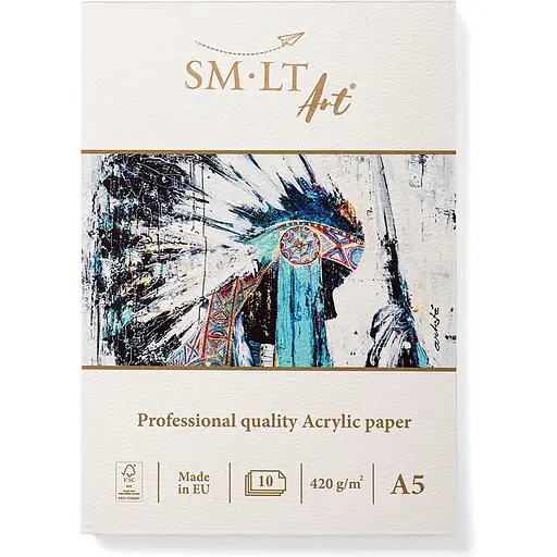 Склейка для акрила SM-LT Art Pro Create 420 г/м² белая бумага 10 листов - фото 1