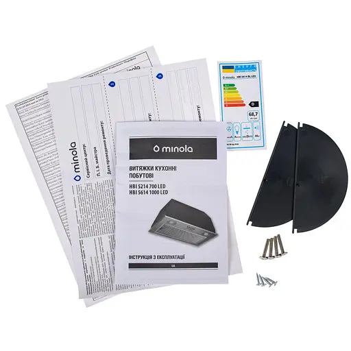 Вбудована витяжка Minola HBI 5614 BL 1000 LED - фото 3
