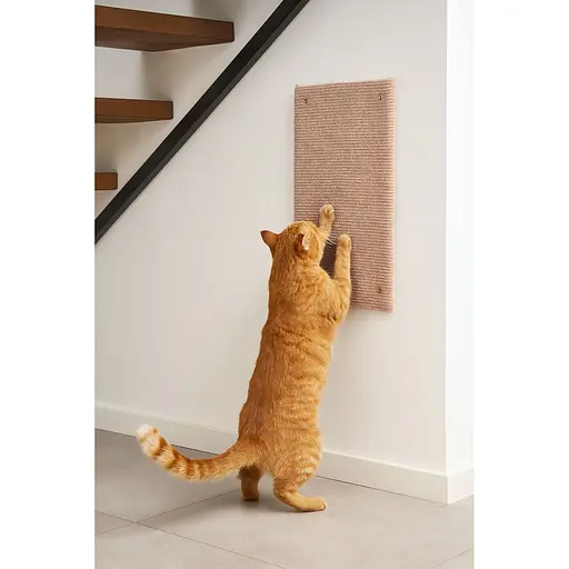 Когтеточка Trixie для кошек XXL настенная сизаль/флис серо-коричневая 50х70 см [CD] - фото 2