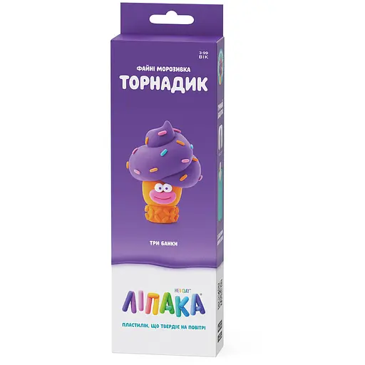 Набір пластиліну що самостійно твердіє Ліпака Файні Морозивка Торнадик (30144-UA01)