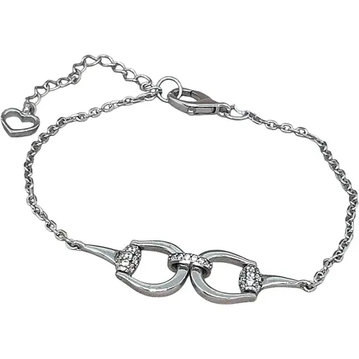 Серебряный браслет Агни Горельеф с фианитами. 4180Р-CZ ГОРЕЛЬЕФ 17