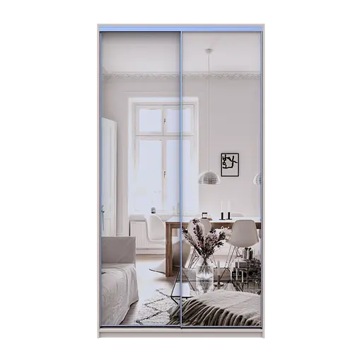 Шафа купе Doros Сіті Лайт Кашемір 2 Дзеркала 120х45х225 (80736344) - фото 2