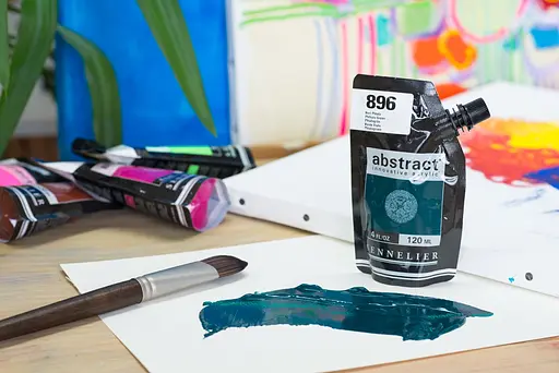 Акрилова фарба Sennelier Abstract, 120 мл, Фтало-зелений (Phthalo Green) - фото 3