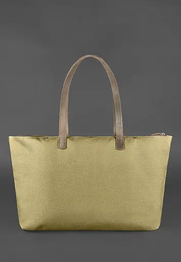 Шкіряна плетена жіноча сумка Пазл Xl темно-коричнева Crazy Horse - фото 4