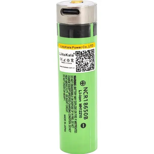 Акумуляторна батарейка LiitoKala 18650 3400mAh Lithium 1шт (Lii-USB-34B) [151754]