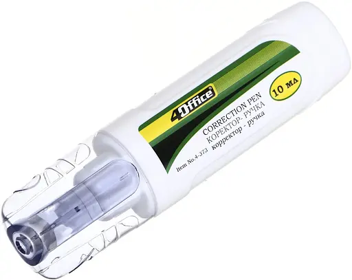 Коректор-ручка 4-373 4Office з металевим клапаном, 10 мл (4820071011110) - фото 1